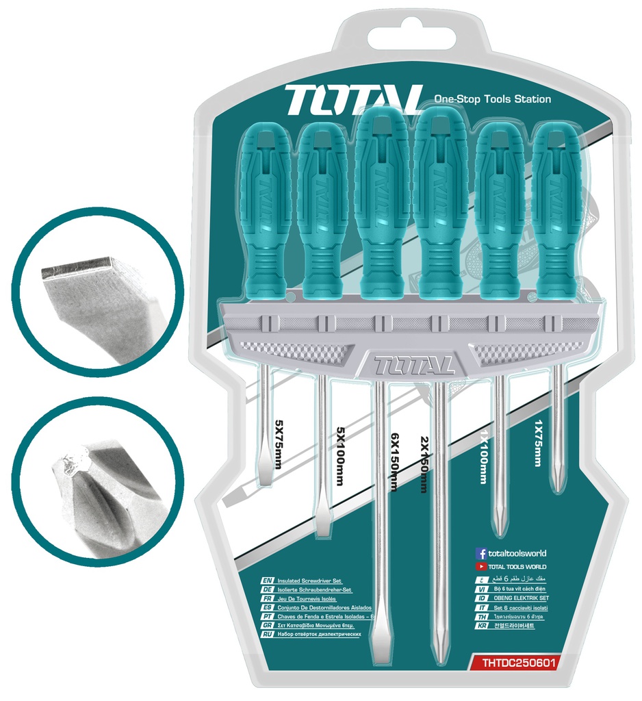 Jeu de 8 tournevis - THT250608 - Total Tools Algérie